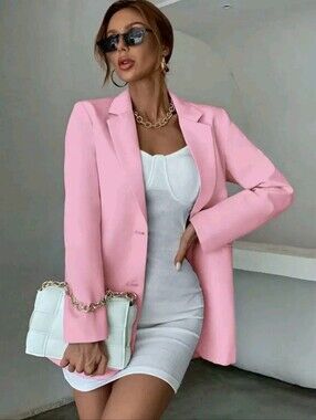 Oversized Bubblegum Pink Blazer L